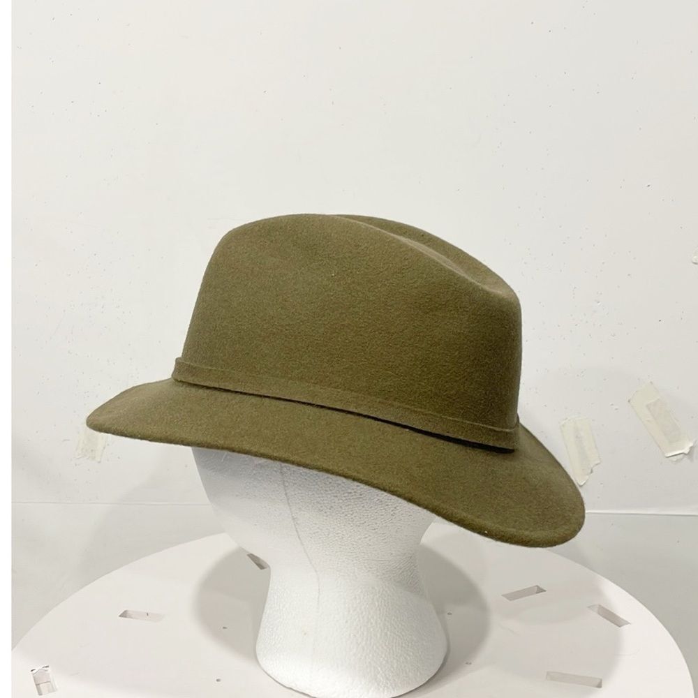 Olive Green Women's Fedora Hat - Picture 2 of 6